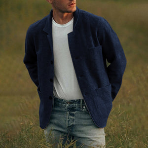 Einfarbige Freizeitjacke für Herren