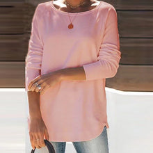 Laden Sie das Bild in den Galerie-Viewer, Minimalistisches T-Shirt mit Rundhalsausschnitt