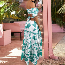 Laden Sie das Bild in den Galerie-Viewer, Langes Schulterfreies Strandkleid
