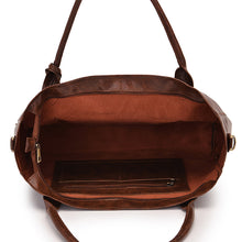 Laden Sie das Bild in den Galerie-Viewer, Damen Multifunktionshandtasche  Gepäcktasche aus Ölwachsleder mit großem Fassungsvermögen