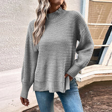 Laden Sie das Bild in den Galerie-Viewer, Geschlitzter Pullover mit Puffärmeln