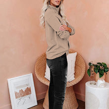 Laden Sie das Bild in den Galerie-Viewer, Einfarbiges Sweatshirt mit Reißverschluss