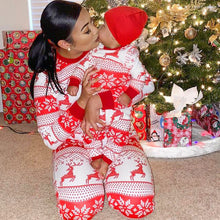 Laden Sie das Bild in den Galerie-Viewer, Roter Elch-Weihnachtsfamilien-Pyjama
