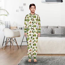Laden Sie das Bild in den Galerie-Viewer, Grüner kleiner Weihnachtsbaum Print Familie Passender Onesie Pyjamas