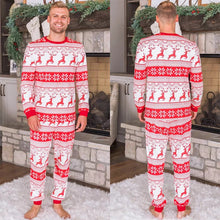 Laden Sie das Bild in den Galerie-Viewer, Roter Elch-Weihnachtsfamilien-Pyjama