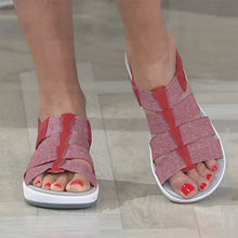 Laden Sie das Bild in den Galerie-Viewer, Leichte Plateausandalen mit Keilabsatz