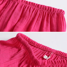 Laden Sie das Bild in den Galerie-Viewer, Zweiteiliger Sommer Baumwoll-Flachs-Freizeitanzug