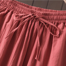 Laden Sie das Bild in den Galerie-Viewer, Lässige Hose mit weitem Bein aus Baumwolle und Leinen