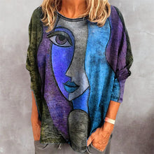 Laden Sie das Bild in den Galerie-Viewer, T-Shirt mit Gesichtsaufdruck