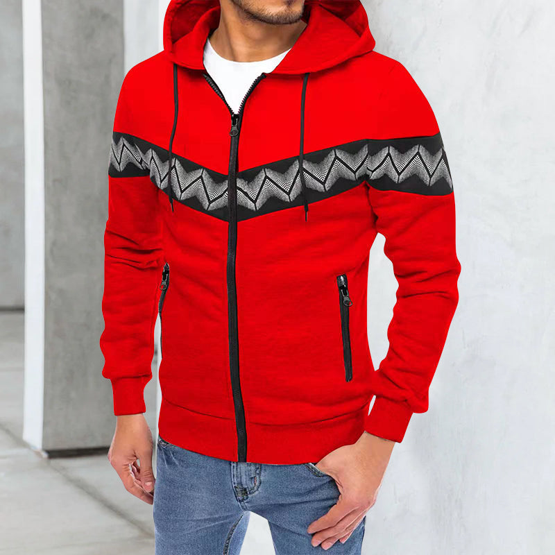 Lässiger Kapuzenpullover mit Reißverschluss für Herren