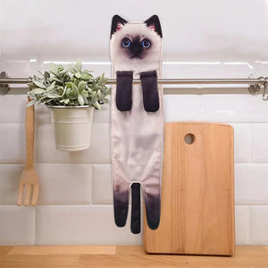 Süßes Katzenhandtuch