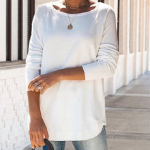 Laden Sie das Bild in den Galerie-Viewer, Minimalistisches T-Shirt mit Rundhalsausschnitt