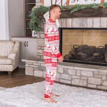 Laden Sie das Bild in den Galerie-Viewer, Roter Elch-Weihnachtsfamilien-Pyjama