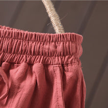 Laden Sie das Bild in den Galerie-Viewer, Lässige Hose mit weitem Bein aus Baumwolle und Leinen
