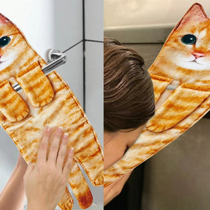 Süßes Katzenhandtuch