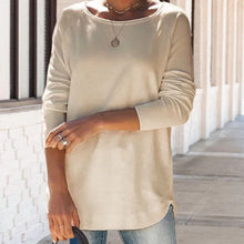 Laden Sie das Bild in den Galerie-Viewer, Minimalistisches T-Shirt mit Rundhalsausschnitt