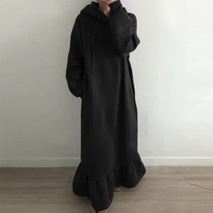 Hoodieförmiges Kleid mit Kapuzen