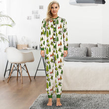 Laden Sie das Bild in den Galerie-Viewer, Grüner kleiner Weihnachtsbaum Print Familie Passender Onesie Pyjamas