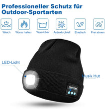 Laden Sie das Bild in den Galerie-Viewer, Bluetooth Mütze mit LED-Scheinwerfer