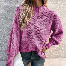 Laden Sie das Bild in den Galerie-Viewer, Geschlitzter Pullover mit Puffärmeln