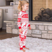 Laden Sie das Bild in den Galerie-Viewer, Roter Elch-Weihnachtsfamilien-Pyjama