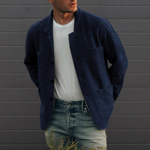 Einfarbige Freizeitjacke für Herren