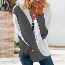 Laden Sie das Bild in den Galerie-Viewer, Langärmliges T-Shirt mit Farbblockdesign