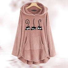 Laden Sie das Bild in den Galerie-Viewer, Bedruckter Plüsch-Kapuzenpullover