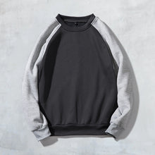 Laden Sie das Bild in den Galerie-Viewer, Kontrast-Sweatshirt mit Rundhalsausschnitt