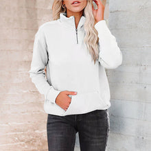 Laden Sie das Bild in den Galerie-Viewer, Einfarbiges Sweatshirt mit Reißverschluss