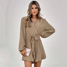 Laden Sie das Bild in den Galerie-Viewer, Einfarbiger Lässiger Shorts-Overall