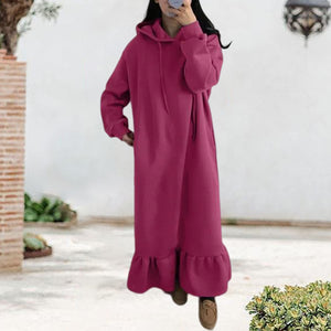 Hoodieförmiges Kleid mit Kapuzen