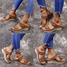 Laden Sie das Bild in den Galerie-Viewer, Blumen Sommersandalen für Damen