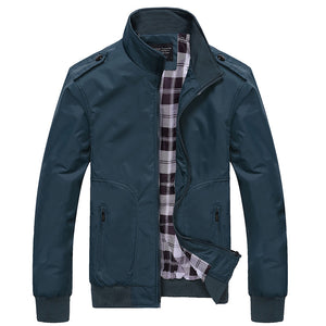Lässige Stehkragenjacke für Herren