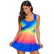 Laden Sie das Bild in den Galerie-Viewer, Bikini-Badeanzug mit Regenbogen-Ombre