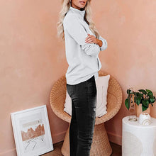 Laden Sie das Bild in den Galerie-Viewer, Einfarbiges Sweatshirt mit Reißverschluss