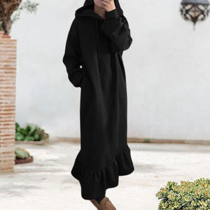 Hoodieförmiges Kleid mit Kapuzen