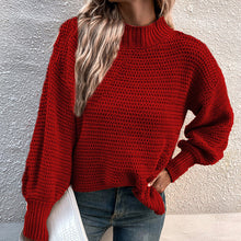 Laden Sie das Bild in den Galerie-Viewer, Geschlitzter Pullover mit Puffärmeln