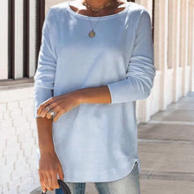 Laden Sie das Bild in den Galerie-Viewer, Minimalistisches T-Shirt mit Rundhalsausschnitt