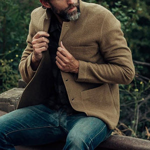 Einfarbige Freizeitjacke für Herren
