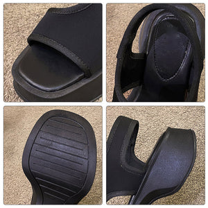Neue Einfarbige Sommersandalen Mit Dicker Sohle