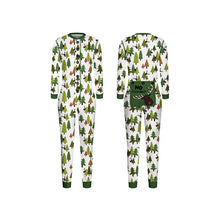 Laden Sie das Bild in den Galerie-Viewer, Grüner kleiner Weihnachtsbaum Print Familie Passender Onesie Pyjamas