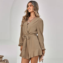 Laden Sie das Bild in den Galerie-Viewer, Einfarbiger Lässiger Shorts-Overall