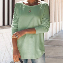 Laden Sie das Bild in den Galerie-Viewer, Minimalistisches T-Shirt mit Rundhalsausschnitt