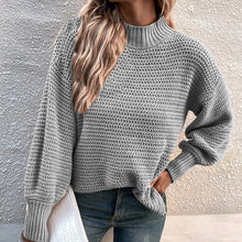 Laden Sie das Bild in den Galerie-Viewer, Geschlitzter Pullover mit Puffärmeln