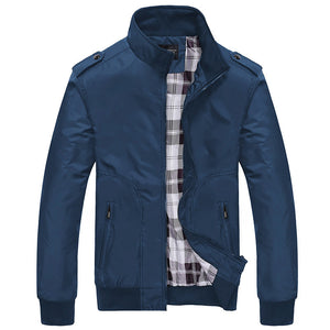 Lässige Stehkragenjacke für Herren