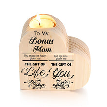 Laden Sie das Bild in den Galerie-Viewer, An meine Tochter/Sohn Kerzenhalter aus Holz, Hand-Schütteln Herzkerzenhalter