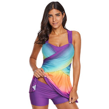 Laden Sie das Bild in den Galerie-Viewer, Bikini-Badeanzug mit Regenbogen-Ombre