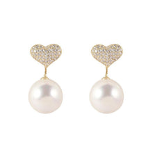 Laden Sie das Bild in den Galerie-Viewer, Herz-Perlen-Ohrringe