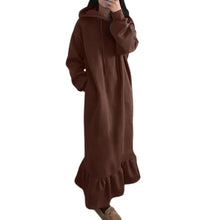 Laden Sie das Bild in den Galerie-Viewer, Hoodieförmiges Kleid mit Kapuzen